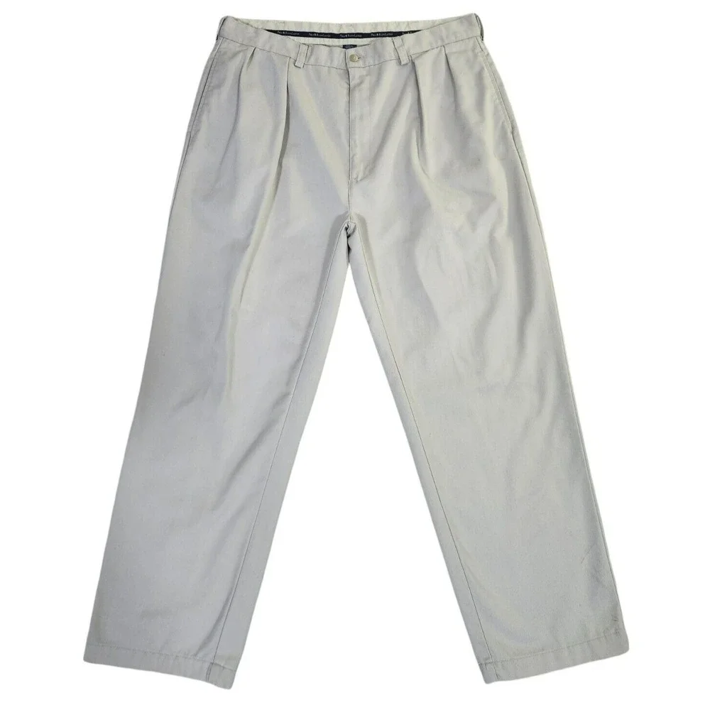 Polo Ralph Lauren Pants Men's 38x30* (Fits 36x29.5) Beige Pleated Straight Leg